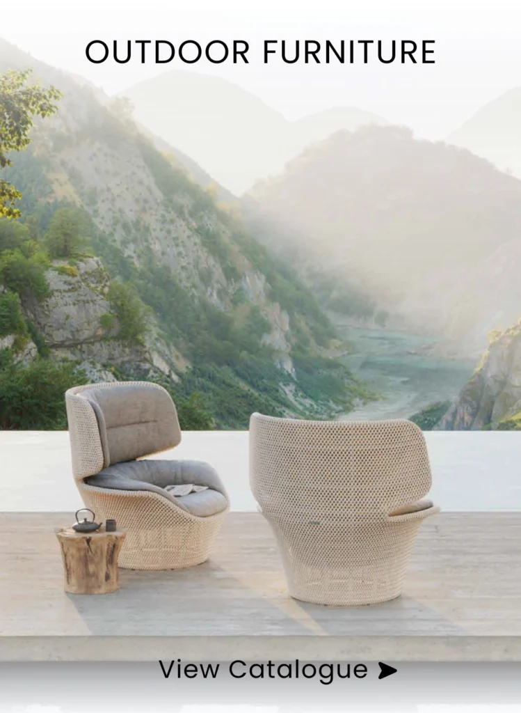 Outdoor Furniture Mini Banner - White